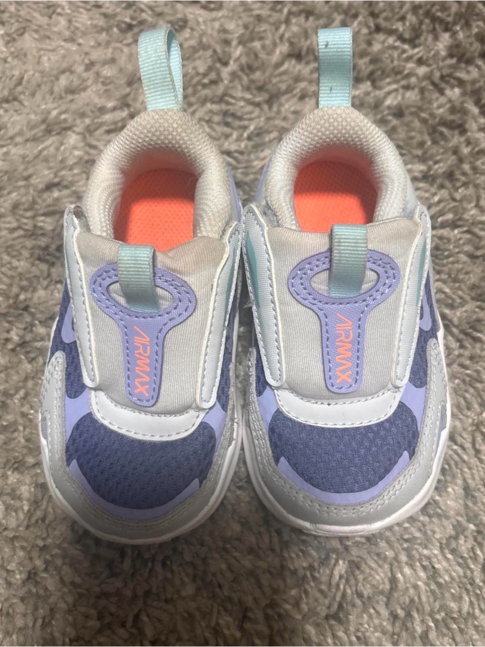 Nike AirMax Kids Lavender, Mint & Coral Slip-On Sneakers